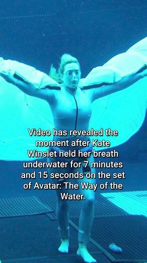 Kate Winslet reacts to holding breath underwater for seven minutes on Avatar sequel. #avatar #katewinslet #hollywood #movies #fyp #foryou #trending