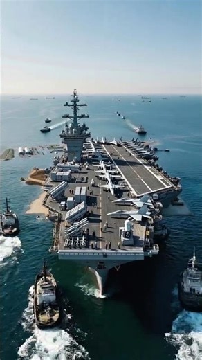Aircraft Carrier Construction Timelapse #ai #architecture #cinematic #construction