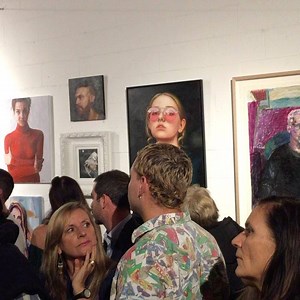 @dust_temple for the opening of Neumann Dust Temple Portrait Prize😊 Thanks to Michelle Neumann for sponsoring the prize! | Anne-Marie Zanetti Artist