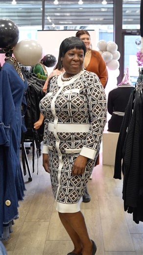 Soft, sculpted, and sparkle-detailed. 🖤✨ The Embellished Intarsia Sweater Dress is giving rich texture, bold sleeves, and crystal trim that catches every eye. Snatched fit, stretch knit, and just the right amount of glam, this is your new go-to for holiday brunch, date night, and beyond. 🛍️ Now available online & in-store. | Ashley Stewart