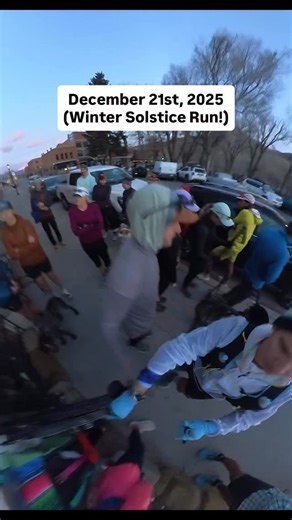 Yesterday I participated in the annual “Salida Winter Solstice Run” 🏔️🏃🏻🙌. We basically ran laps of a local (fairly steep and in some areas technical) trail up a 1000’ climb in 1.8 miles and back down again between Sunrise at 7:17am to Sunset at 4:47pm to celebrate being outside during the shortest day of the year! 🎉We had local restaurant @friendsofshavano as a basecamp aid station this year (thanks @robbiebalenger 🙌). Wow! What a #runningcommunity thoughtful! Nearly 90 runners showed up 