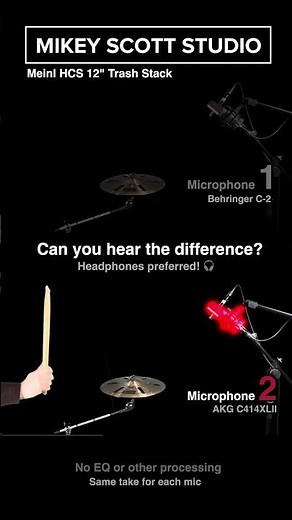 Can You Hear The Difference? Behringer C-2 vs AKG C414 XLII | Meinl HCS FX Splash