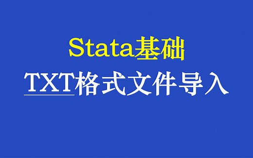 Stata基础-TXT格式数据文件导入