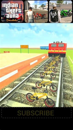 Train vs 100 Cycles Impossible Challenge! 😱🚂 ITA vs Ibd3d vs Gtiv💥 #indianbikedriving3d #shorts