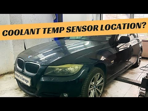 BMW E90 E91 320D Coolant Temperature Sensor location and replacement