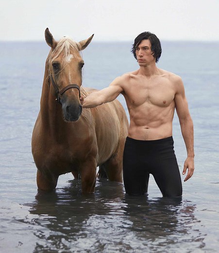 Adam Driver Gets Back on the Horse — in All His Shirtless Glory — for New Burberry Hero Scent