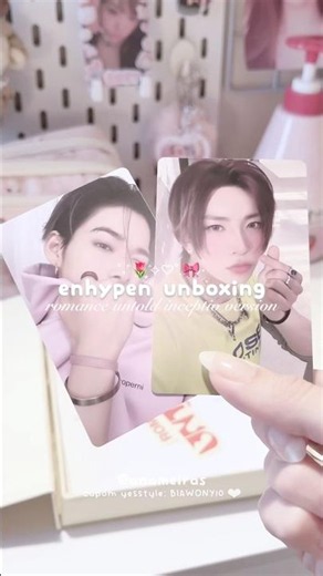 unboxing album enhypen! 🤍 | #enhypen #unboxing #fyp #kpop #engene #heeseung #romanceuntold #shorts