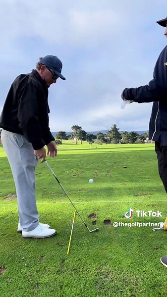 The Club Fits Under The Ball Differently when you get it in the proper position Amature golfers are always try to get more of the club on the ball, Usually by flipping their wrists and trying to help the ball into the air make consistent contact impossible and never able to compress the ball and reach the 8th groove By keeping the hands in front of club head through impact and making sure your club face lie angle is flush to the ground you will now be able to fit the whole club onto the ball.