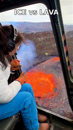 What Happens When Ice Drops Into Lava? 🌋