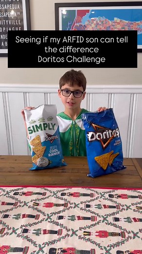 ✨ The @doritos Challenge ✨ Today we did a little experiment over here. If you’ve followed our journey, you know my son has ARFID and we have come an incredibly long way. Foods that once felt impossible are now foods he can trial, tolerate, and even enjoy. Cool Ranch Doritos have always been a safe food for him. And before anyone comes at me no, he doesn’t eat them every day. They’re an occasional treat for parties, holidays, or when we’re out and he needs a reliable option. So today I got curiou