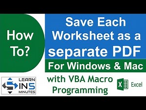How to save each worksheet as a separate PDF