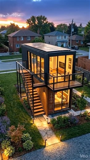 Amazing Shipping Container House Build 🏡 | Smart Container Home #shorts