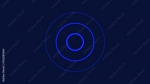 Abstract frequency radio waves signal and seamless circle loop line animation 4k video. Stock Video