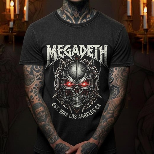 Megadeth Shirt, Retro Est 1983 Los Angeles T-shirt, Vintage Thrash Metal Fan Gift, Classic Band Graphic, Megadeth Aesthetic Rock Apparel - Etsy