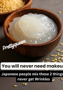 Rice Face Cream, Japanese Secret For Glowing & Flawless Skin Ingredients Needed: 2 tbsp of white rice 3 Vitamin E capsules 1 teaspoon of glycerin ¼ teaspoon of aloe vera gel Preparation: Start by washing the rice thoroughly to remove any dirt or impurities. After cleaning, soak the rice in fresh water overnight. The following morning, boil the rice until it's soft, then mash it well to create a smooth consistency. Using a strainer, extract the fine rice paste from the mixture. To this paste, add