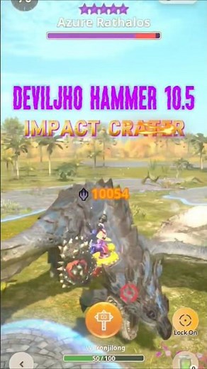 10☆ Azure Rathalos | Deviljo Hammer | Impact Crater #mhnow #speedrunning