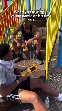 When you take your young homie on his first drill