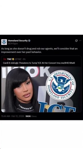 Cardi B comments about ICE made homeland security respond👀😅 #cardib #ice #homelandsecurity