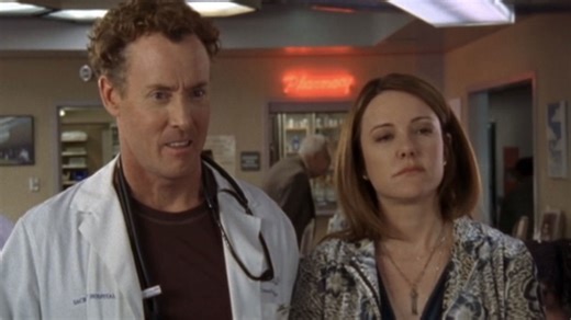 What was it like for John C McGinley and Christa Miller to reunite on Scrubs? He has big feelings