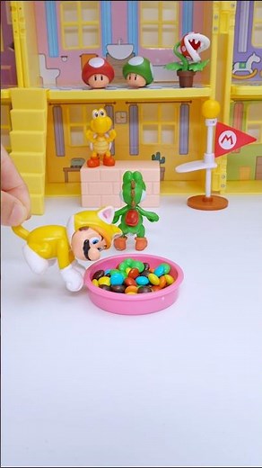 Cat Mario Emptied The Bowl And Yoshi Is So Mad! 😂🍬