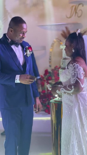 Shy Couple at Elegant Wedding Ceremony