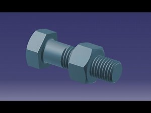 L10.2: Create a Standard M24 Bolt & Nut in CATIA with Default CATIA Thread Function.
