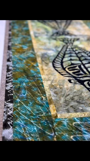 Loaded a little something on my #apqsfreddie for custom quilting #Quilting #LongArmQuilting #CustomQuilting #APQSQuilting #MachineAppliqué #Totem #Alaskapatterndesigner #halibut #halibutfishing #DreamingOfAlaska | Rhonda Coler Quilting