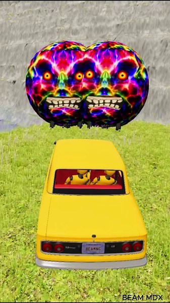 Cars vs Giant Lava Pit 😱 BeamNG drive #405 #beamng #beamngdrive #viral #short #shorts