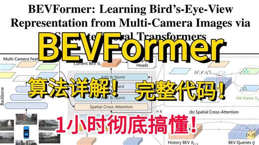 【BEVFormer】自动驾驶算法工程师必须掌握的算法！AI大佬2小时带你从入门到精通！附完整数据集，零基础小白也能看懂！自动驾驶/BEV/无人驾驶