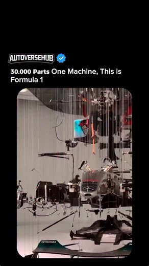 AutoVerse.hub on Instagram: "30,000 parts. One machine. One purpose. What you’re looking at isn’t chaos — it’s precision frozen in time. Every bolt, carbon fiber panel, sensor, and cable suspended like a heartbeat mid-race. This is Formula 1 stripped down to its soul. An orchestra of engineering where nothing exists by accident, and every gram, every millimeter, every angle is obsessed over. Behind one F1 car is thousands of hours of design, simulation, failure, and perfection. Wind tunnels scre