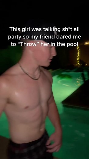 bro wasn’t gonna let that slide (@Jaden) #pool #poolparty #summer #poolfun