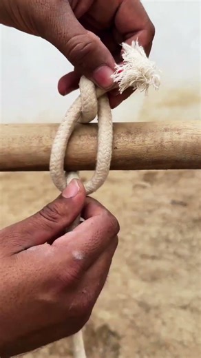 The rope is not tied but held #shorts
