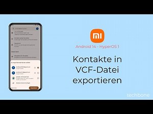 Kontakte in VCF-Datei exportieren - Xiaomi [Android 14 - HyperOS 1]