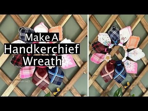 How to Make a Handkerchief Wreath with Vintage Hankies