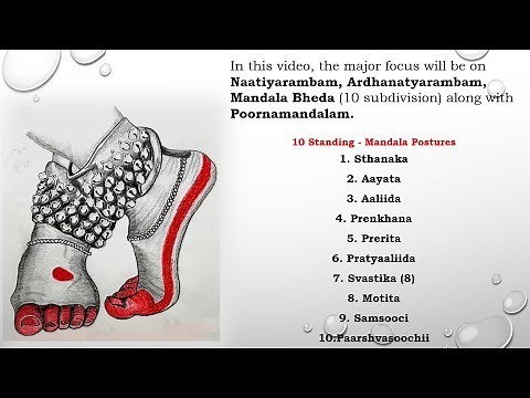 BHARATANATYAM- MANDALA BHEDA (10) Detailed description, Shlokam from Abhinayadarpanam (260,261)