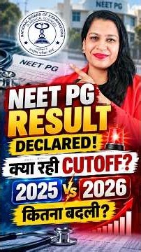 NEET PG Result Declared! 📉 Check Your Category Cutoff Now🔥Gen / OBC / SC / ST / PwD