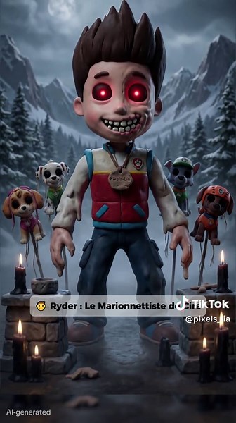 Dark Paw Patrol - Le Canarval de Cire Maudites La 9 ème image 😱 💬 Si tu veux créer des vidéos d’horreur virales, clique sur le lien en BiO . #horrortok #animation #dark #shorts #foryoupage❤️❤️