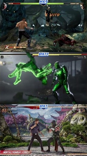 JOHNNY CAGE Epic X-Ray 💀 MK9 vs MK11 vs MK1 ⚔️ Which One Looks More Brutal? 😱🔥