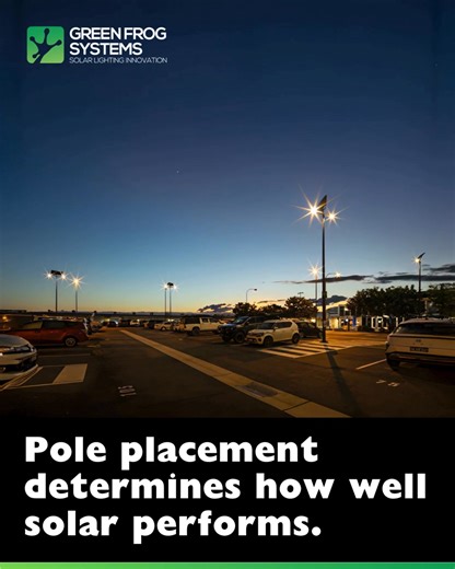 In solar lighting, pole placement affects more than the light. It affects whether the system keeps performing. Two layouts can meet the same lighting standard — and behave very differently over time. Why? Winter sun, shading, panel orientation, and how hard the system works each night. A layout can be compliant and still struggle if those things aren’t considered early. That’s why pole placement matters more than most people realise. If solar’s part of your project, have the solar conversation b