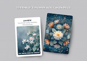Flower Totem Oracle Cards: Botanical Divination, Spiritual Guidance - Etsy