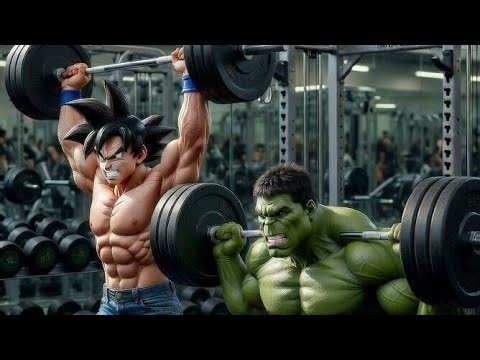 Hulk and Goku in GYM | Goku vs Hulk | Hulku | #cartoon #live #viral #trending #shorts #hulk
