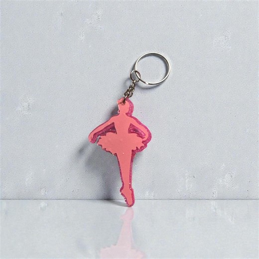 Glitter Acrylic Ballerina KEYCHAIN -dance Bag, Backpack – Dancer Gift– Pink Dancer - Etsy