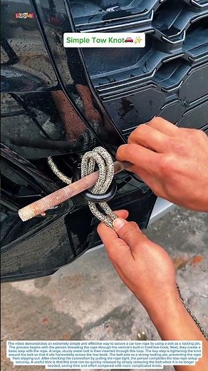 A Genius Way to Lock a Tow Rope Using Just a Bolt🔩🚗