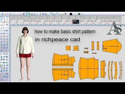 how to make basic shirt pattern,pattern making in richpeace cad