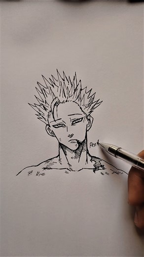 Drawing Ban from Seven Deadly Sins #BanTheFoxSin #animedrawing #SevenDeadlySinsArt