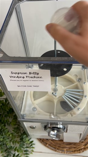 Kelsey | Ever Grace Designs on Instagram: "Time for some lighthearted fun in your feeds 🤍🤍🤍 Almost all vending machine spins have shipped! Over the next few days, I’ll share some of the spins I recorded. Will you see your order?? #evergracedesigns"