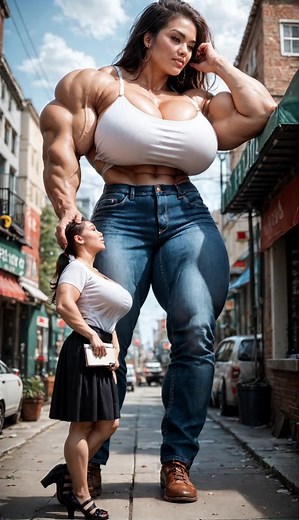 Everything looks smaller from up here 👀💪 Being a giantess has its perks… people just seem so insignificant now. 🌍🔥 #GiantessVibes #UnstoppableForce #PowerInSize #ConfidenceOnTop #fmg #femalemuscle