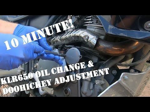 Kawasaki KLR650 Oil Change and Doohickey Adjustment