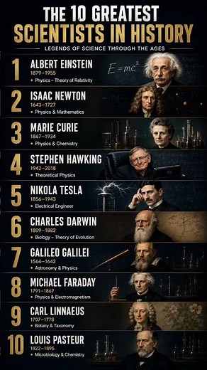 #TOP 10 GREATEST SCIENTISTS IN HISTORY 🔬🧠