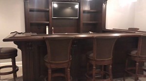 1K views · 12 reactions | Beautiful custom bar, gorgeous tile work in the batroom, glass French doors, and so much more...one of our smaller basements done perfectly! Give us a follow to see more pictures/videos. Check out our website www.FinishedBasementNJ.com to live chat with someone from our company, or contact our office to set up your free estimate today! 732-928-3433 | Finished Basements NJ | Facebook
